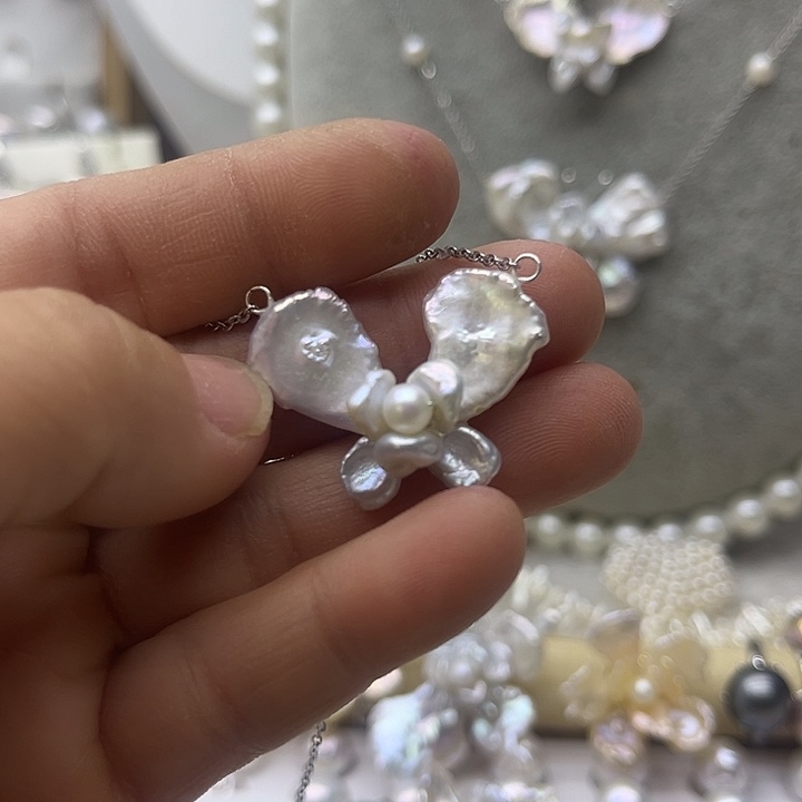 银S925镶嵌淡水珍珠戒指