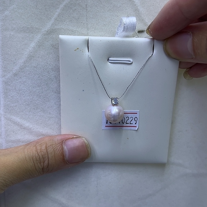 吊坠(赠链)淡水珍珠银S925镶嵌10-11