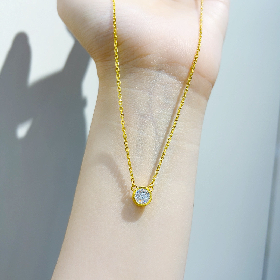 5G足金精美气泡项链00709