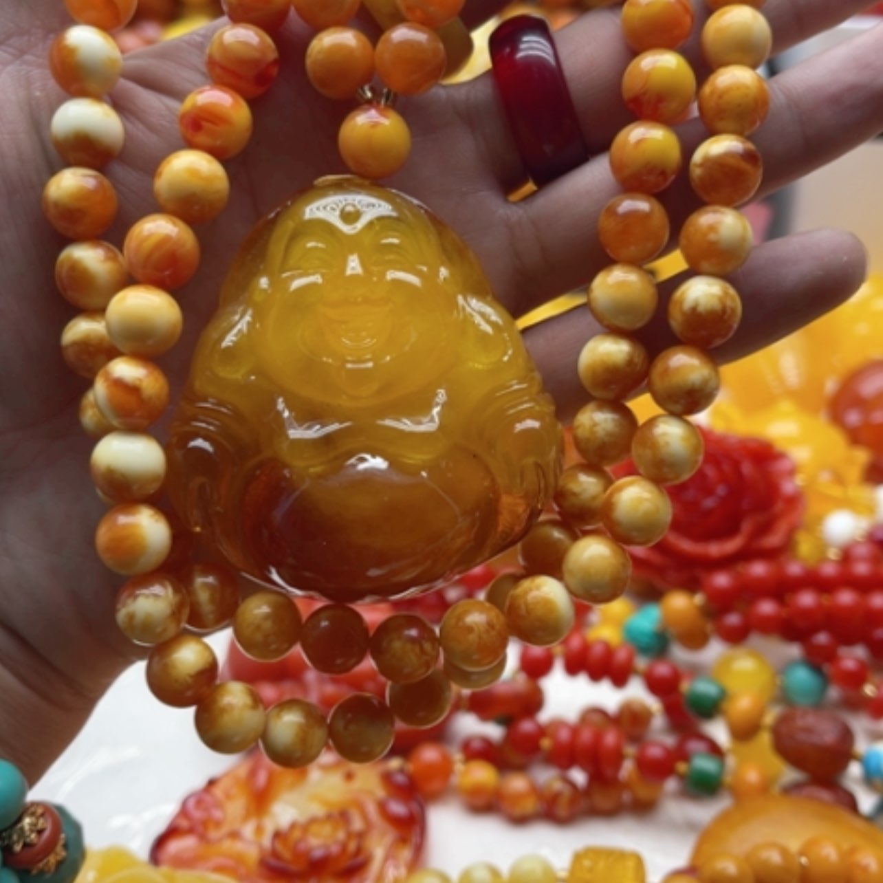 【闪购商品】蜜蜡项链未镶嵌蜜蜡项链佛