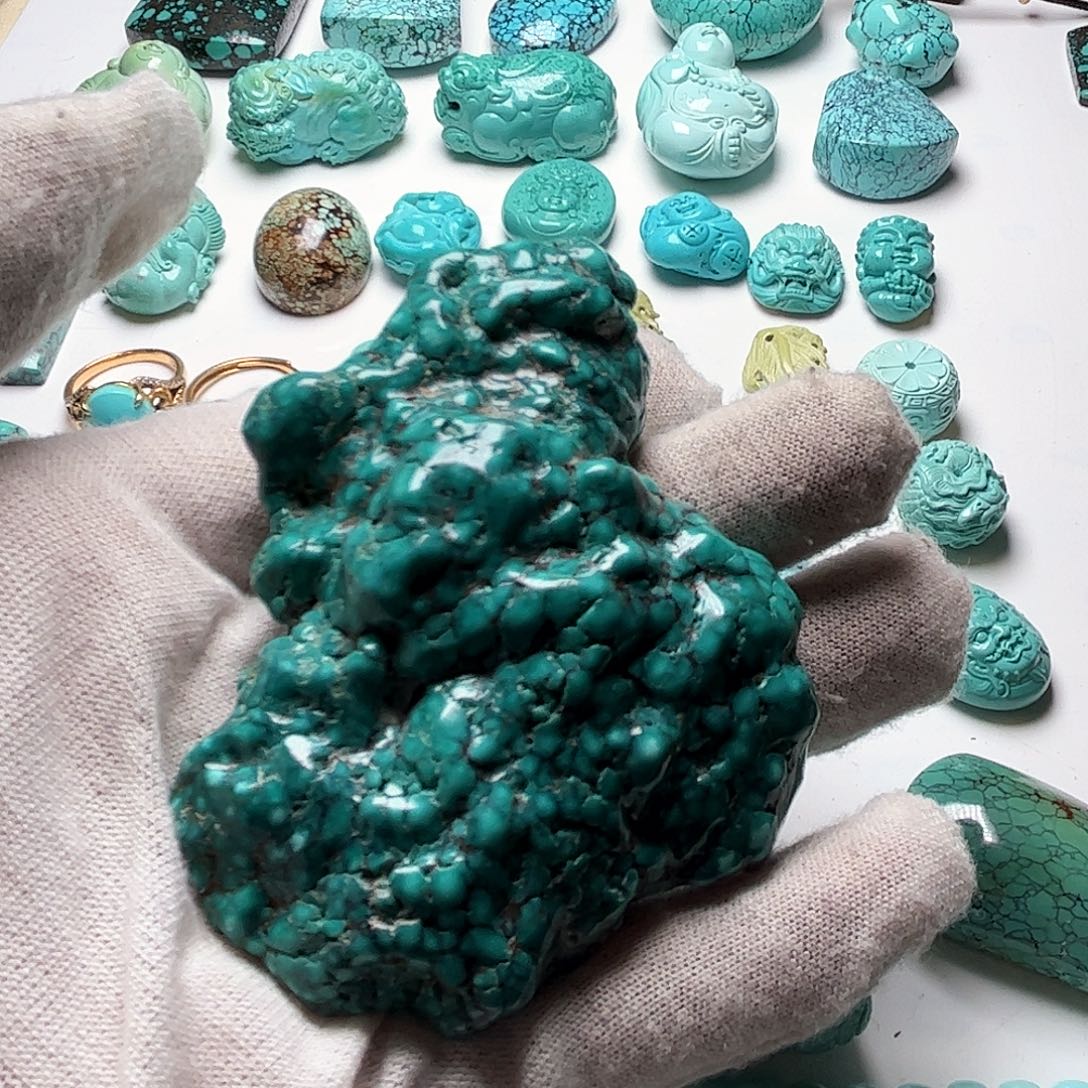 绿松石珠宝奇石未镶嵌