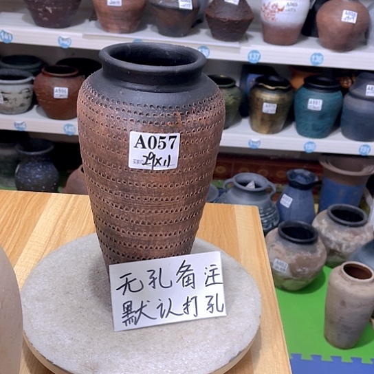 红陶手工制作工艺花盆