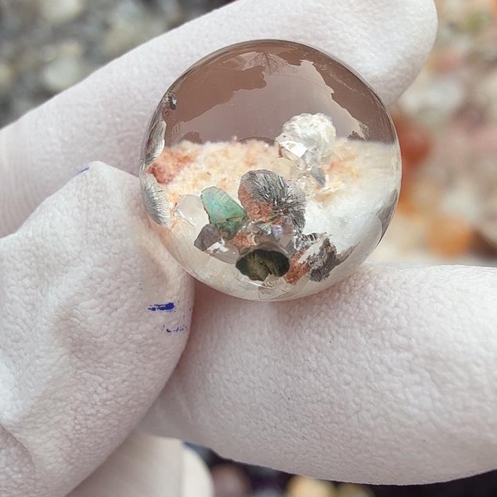 路***9未镶嵌水晶珠宝半成品矿定制不退换14mm