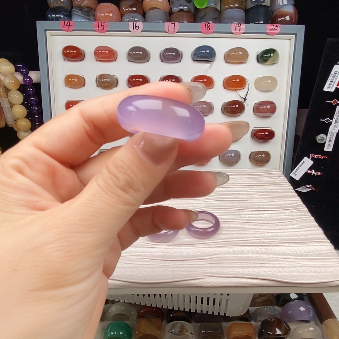 ꧁***_玛瑙/玉髓合金戒指