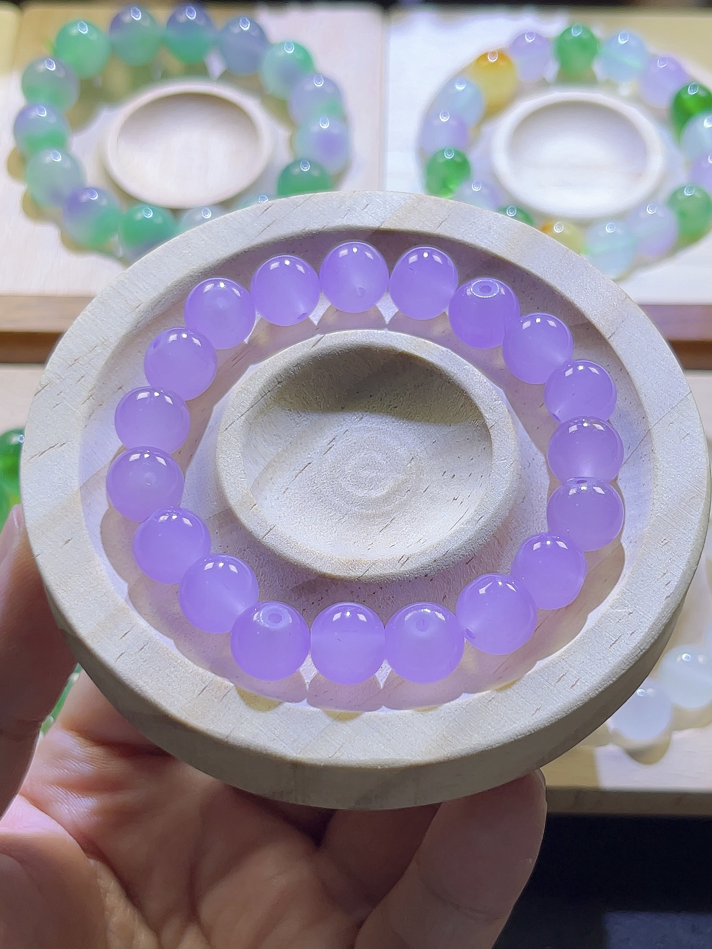 正品F卡10MM缅A矿口紫罗兰珠子多样性发一（FS010)