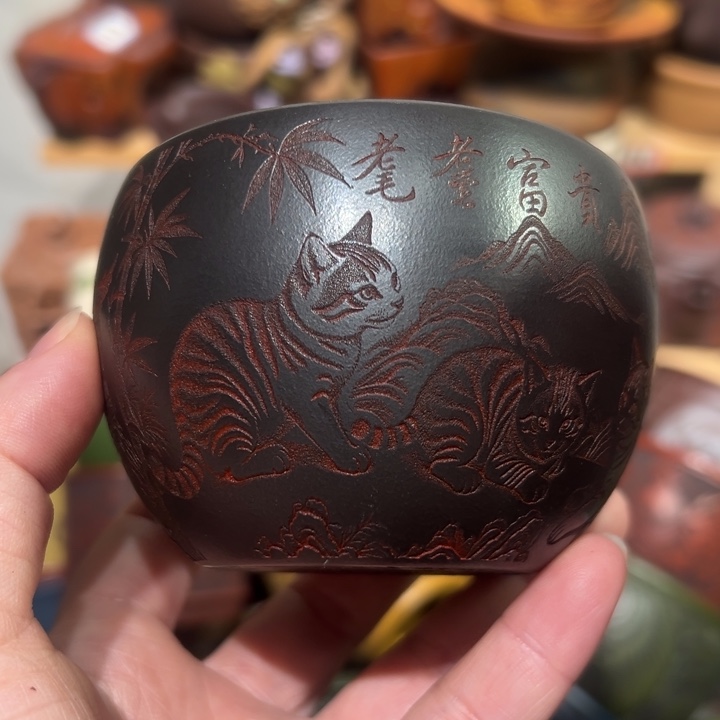 紫砂茶杯宜兴紫砂主人杯
