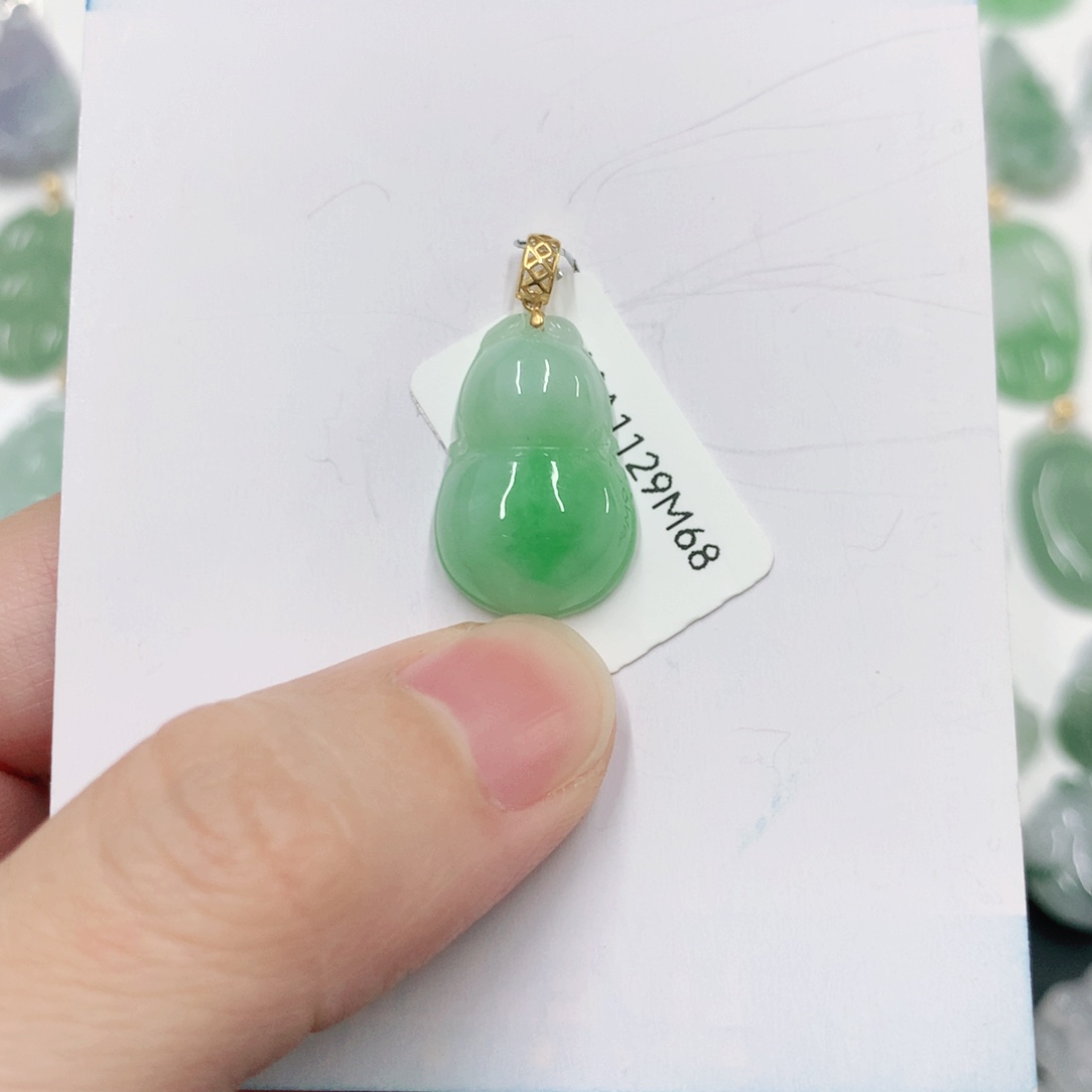 翡翠颈饰18K金镶嵌121212121212