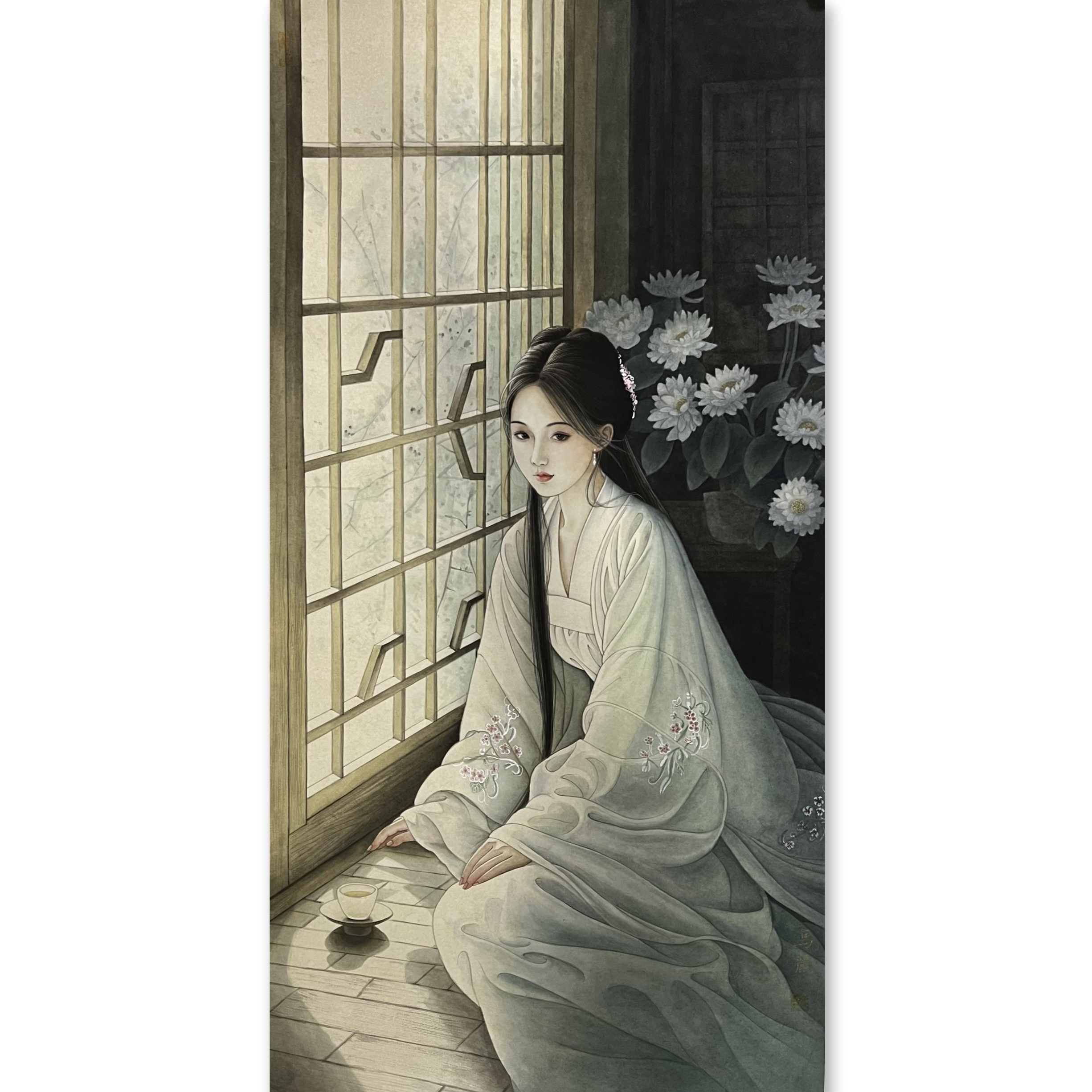 马丽+三尺97*50厘米+工笔画+人物