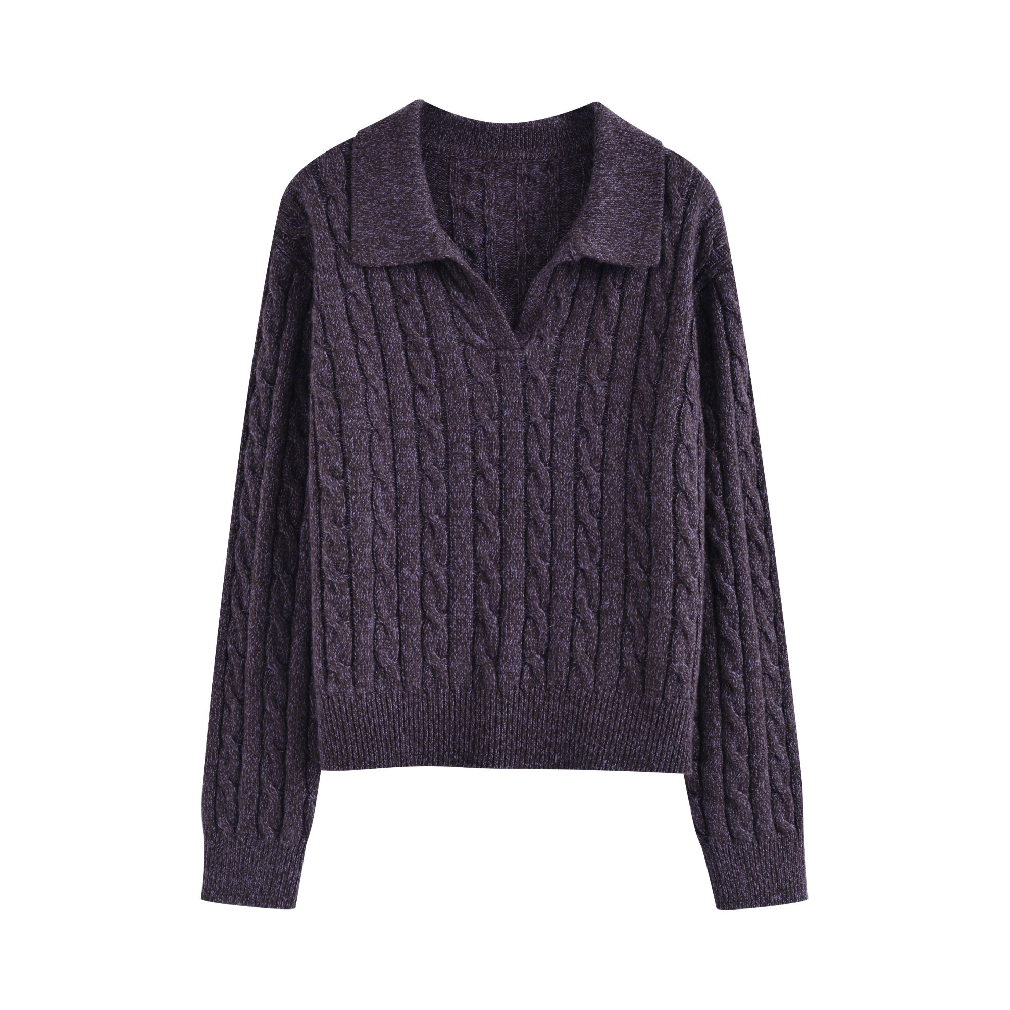 【LP订单】秋季百搭小翻领山羊绒毛衣1251