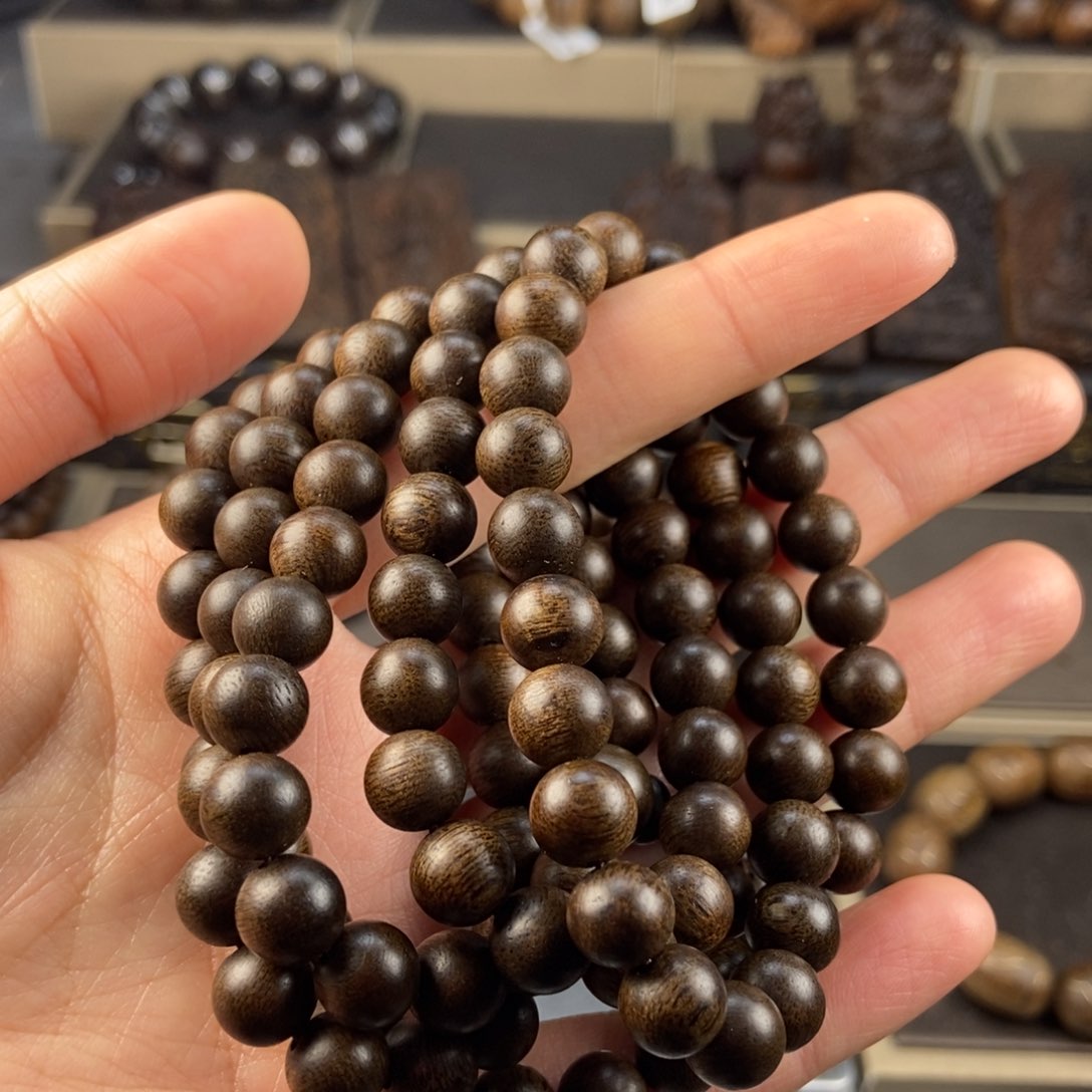 沉香手串心**简越南芽庄白棋楠