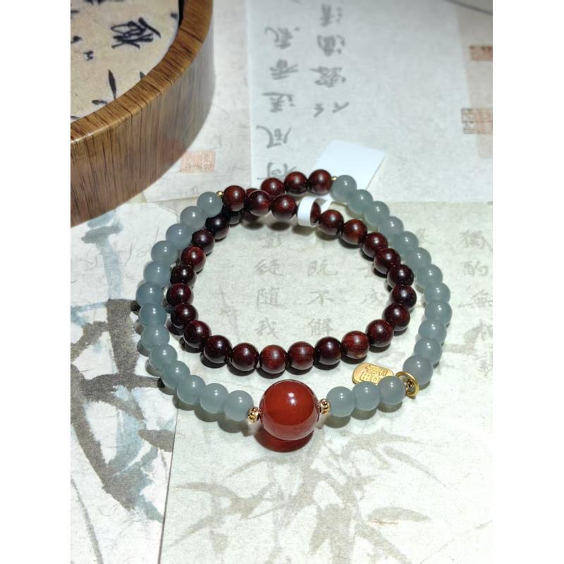 小叶紫檀+蓝珠+红珠1.0（有礼盒 有证书）972