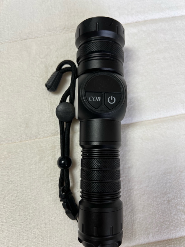 白激光强光手电筒带充电屏显强磁COB侧灯双开关适合户外家用