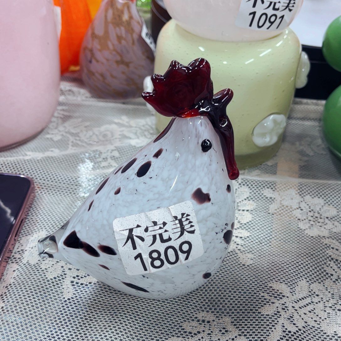 公鸡1809 家悦美居琉璃花瓶不完美