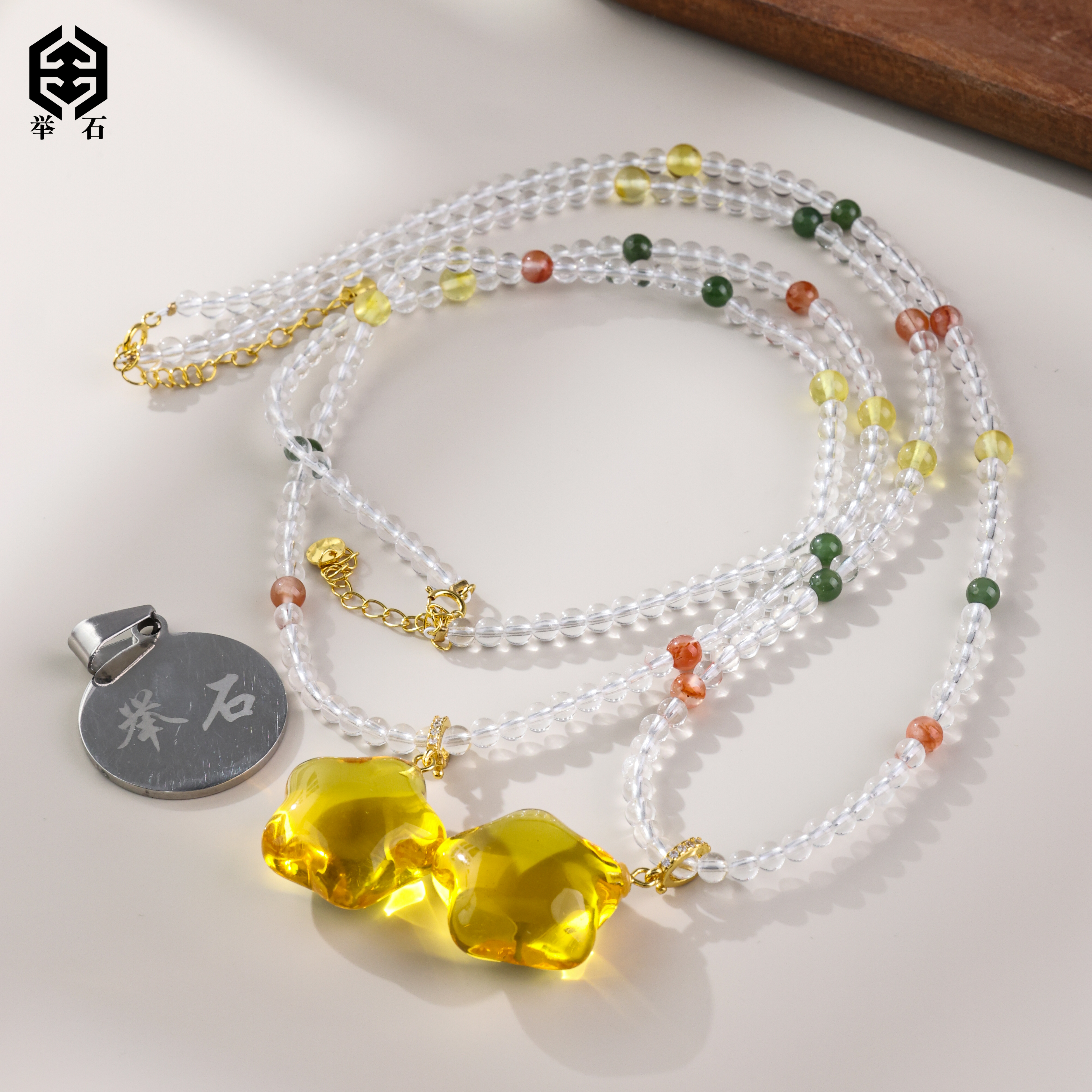 【举石精选】X06-1195-12水晶项链（一件/多样性发/约3mm+）J