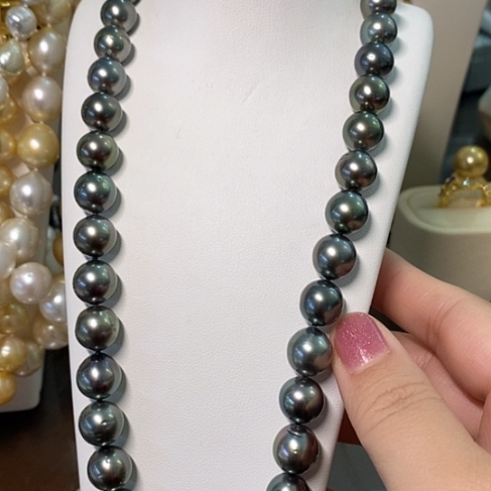 海水珍珠颈饰银S925镶嵌9-11