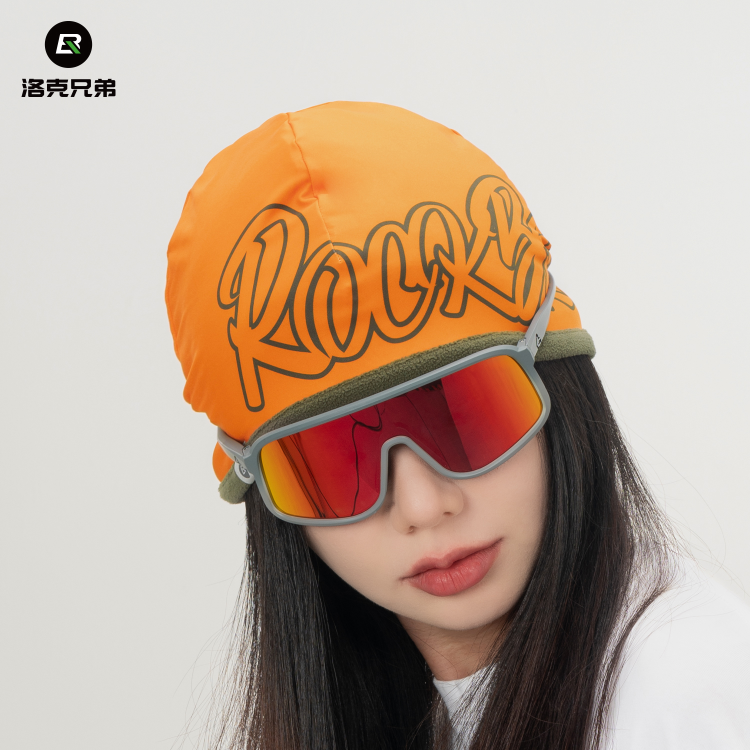 洛克兄弟保暖骑行小帽双面穿男女防风抓绒头套户外护耳头罩秋冬季