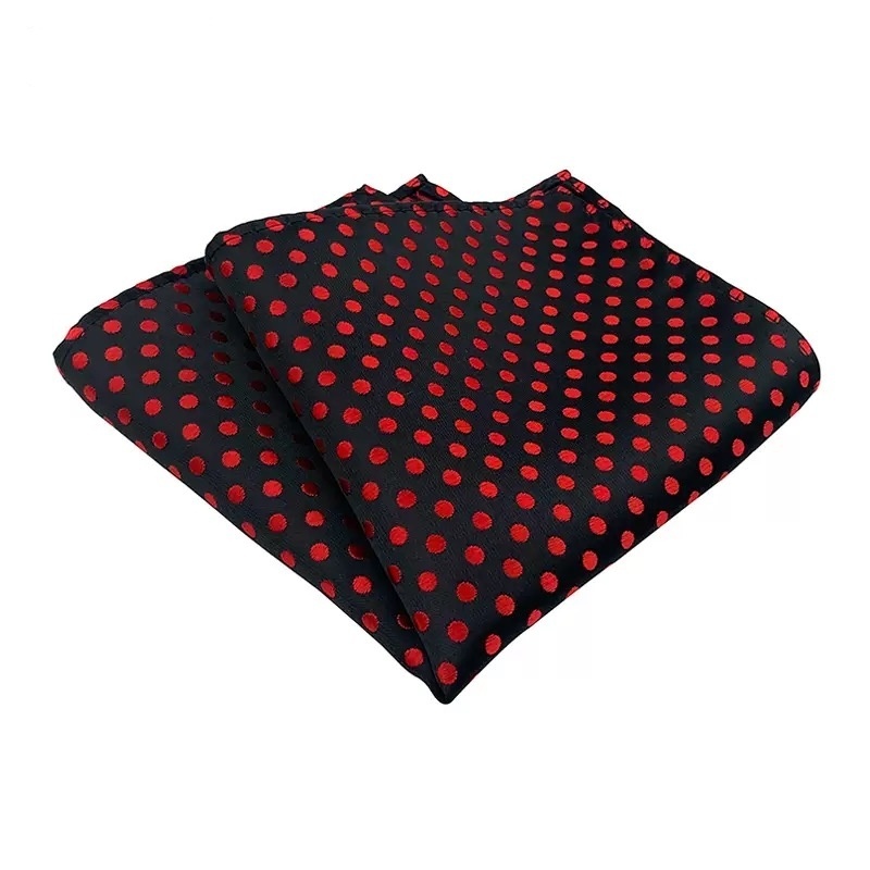 V328 黑红波点 65*65 布料 U