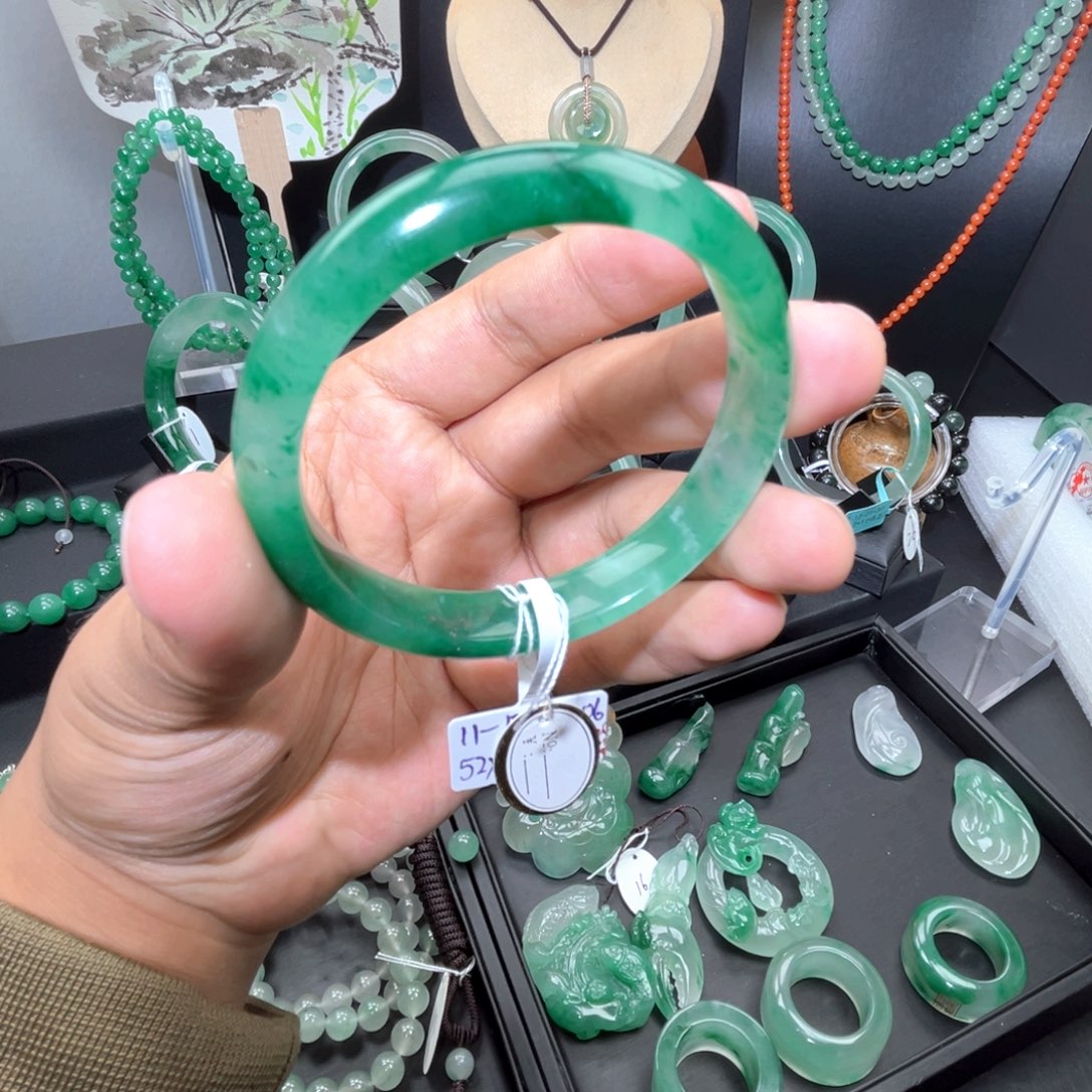 合金手镯石英质玉（非洲翠）