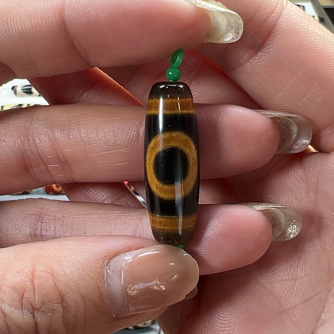 玛瑙/玉髓未镶嵌珠宝半成品王炸行运黑金一眼万字