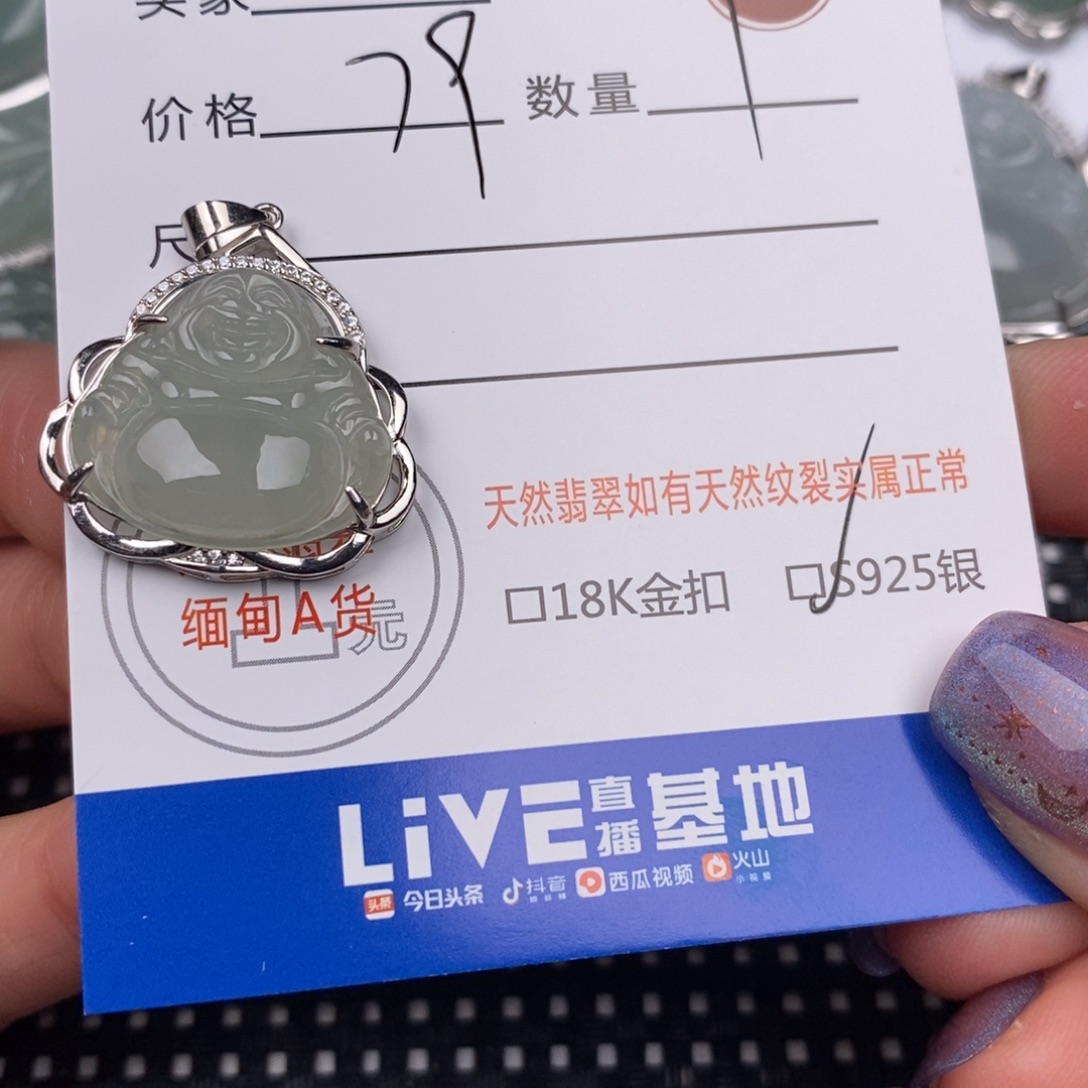 翡翠银S925镶嵌颈饰