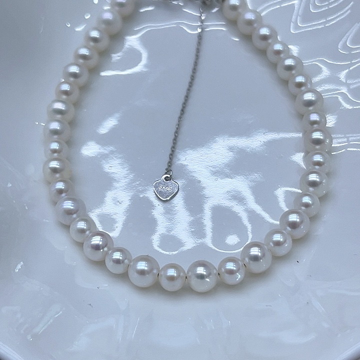淡水珍珠颈饰银S925镶嵌