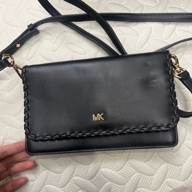 99新 MICHAEL KORS/迈克高仕 大麦中古/MK/黑色斜挎包/女士