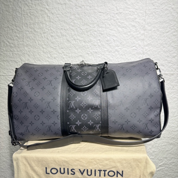 95新 LouisVuitton/路易威登 Keepall50 芯片款 健身旅行包
