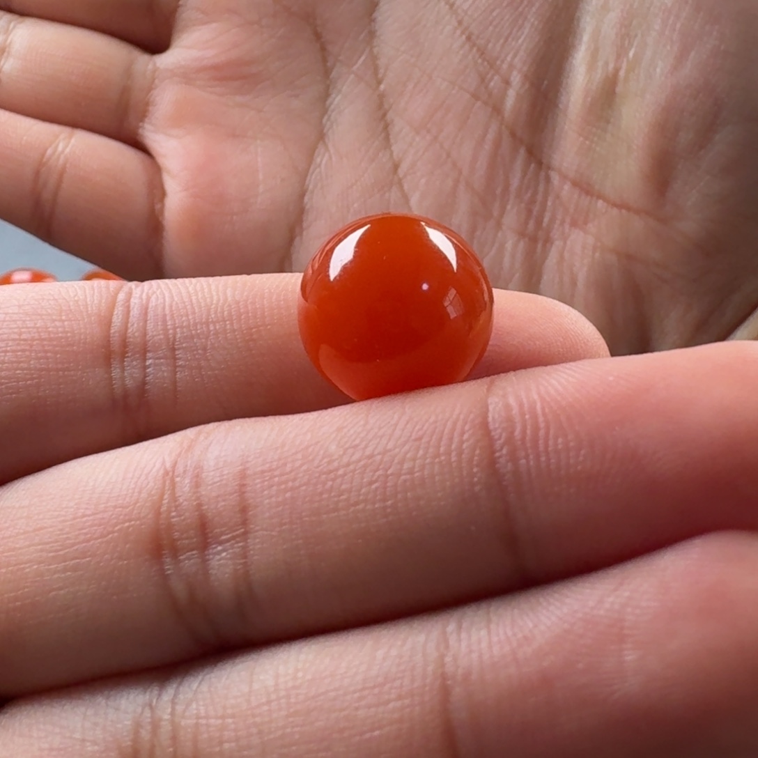 南红玛瑙未镶嵌圆珠15.1mm