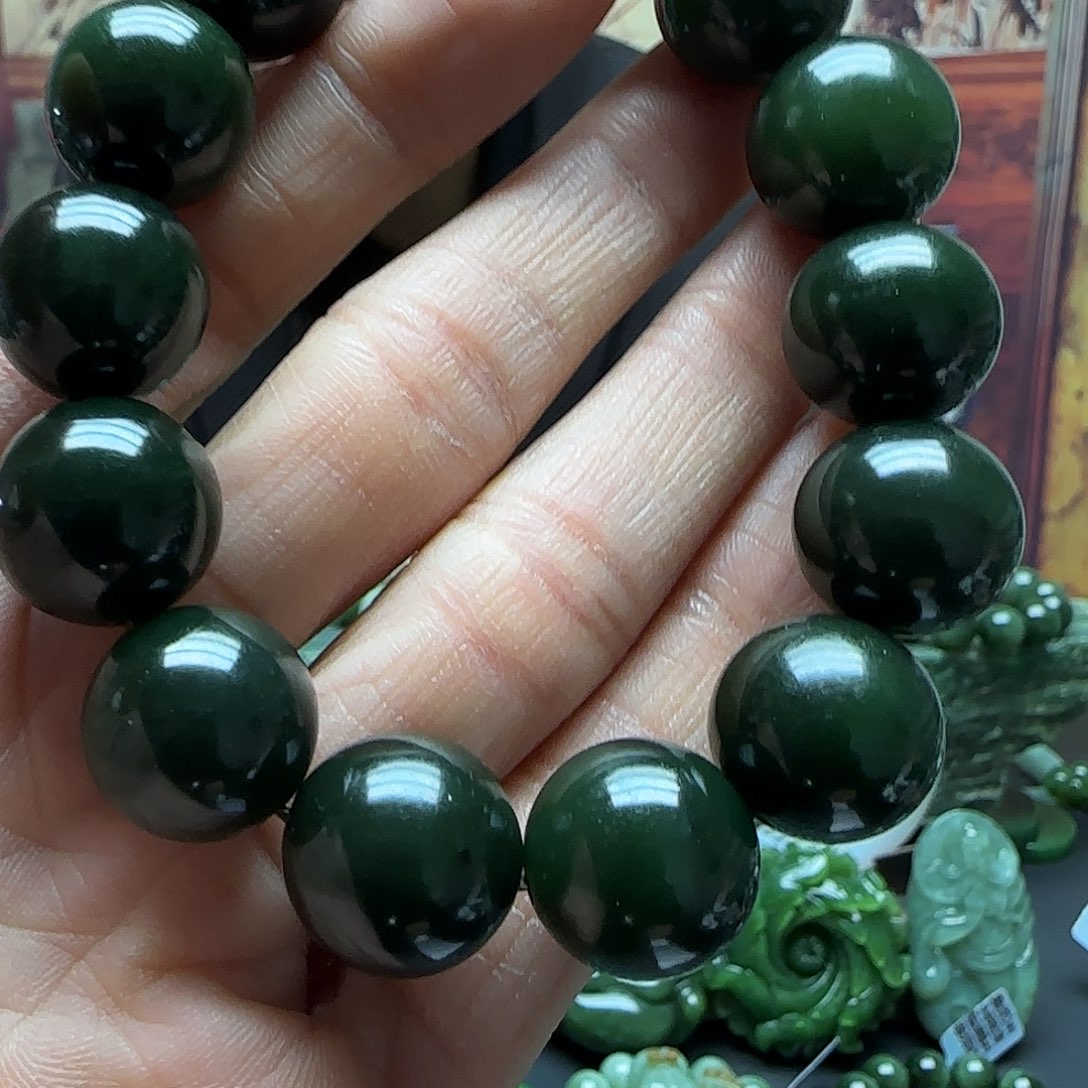 和田玉手串未镶嵌