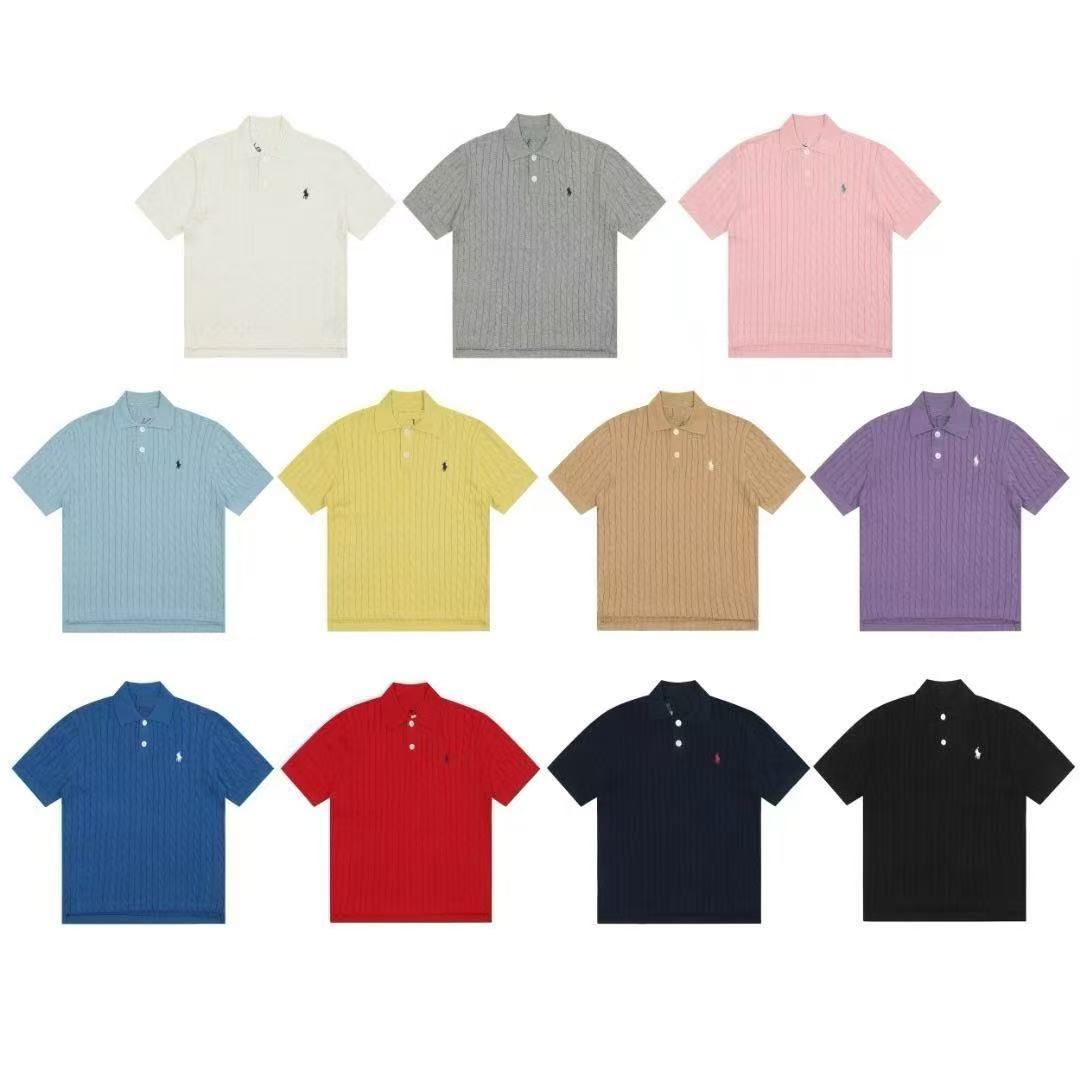 【容姨X】大麻花刺绣小马11色POLO领针织上衣短袖