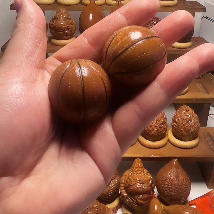 绝***你橄榄核手串/手链3.7正圆篮球