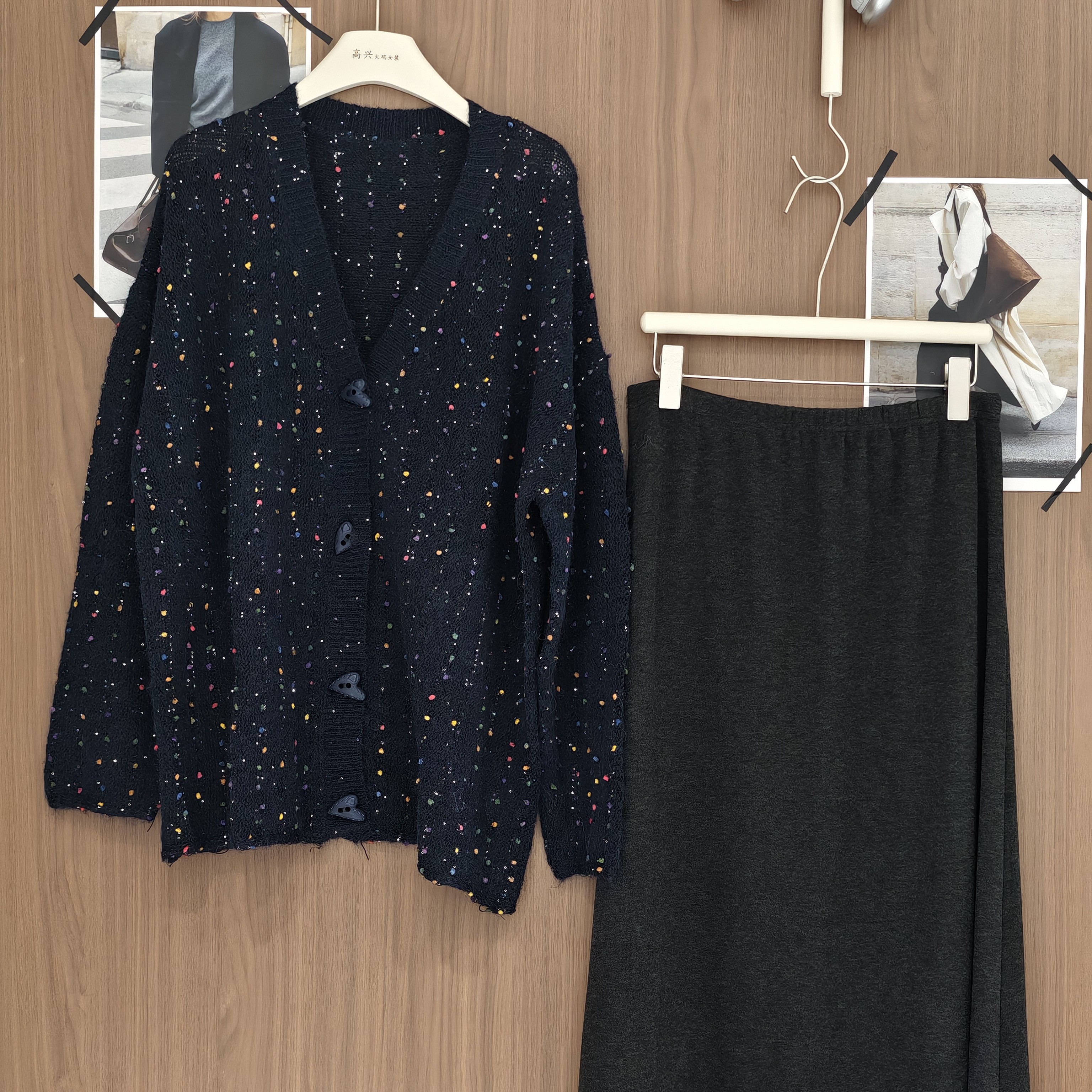 上衣极简风开衫款针织毛针织衫秋冬宽松显瘦常规款