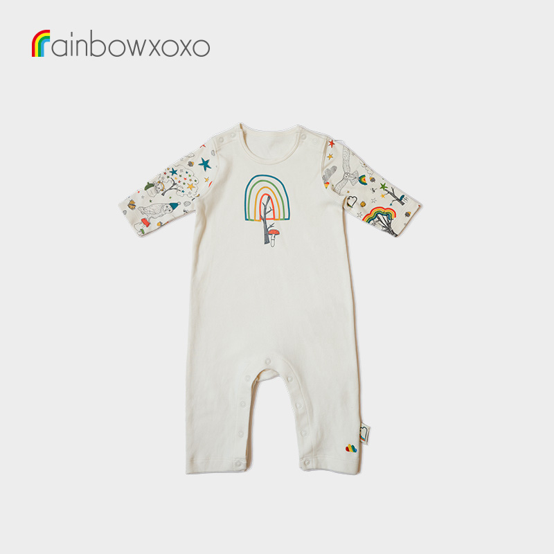 rainbowxoxo秋冬新品宝宝休闲卡通印花连体衣OLIVIA AW-J3039S