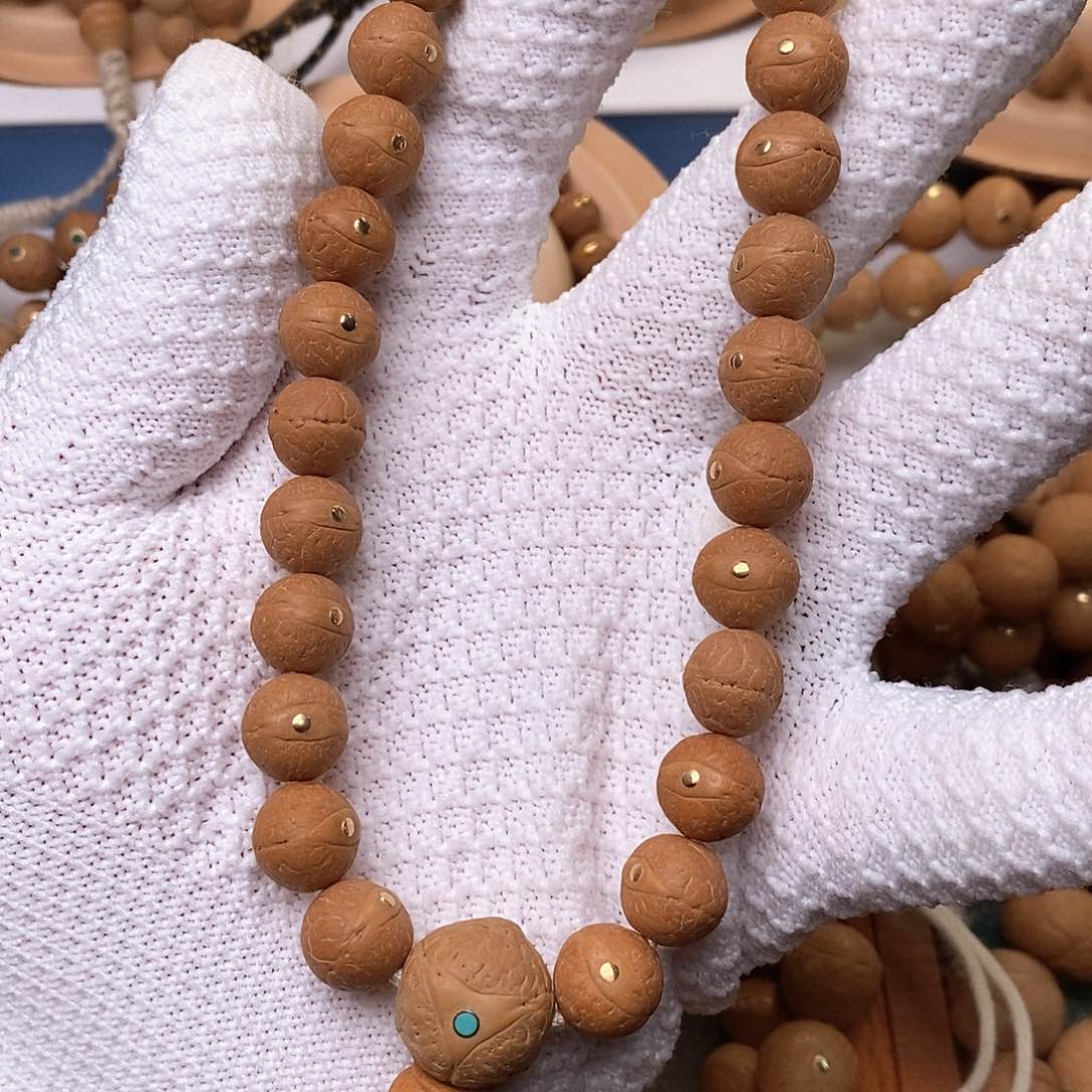 凤眼菩提手串小12镶嵌铜钉