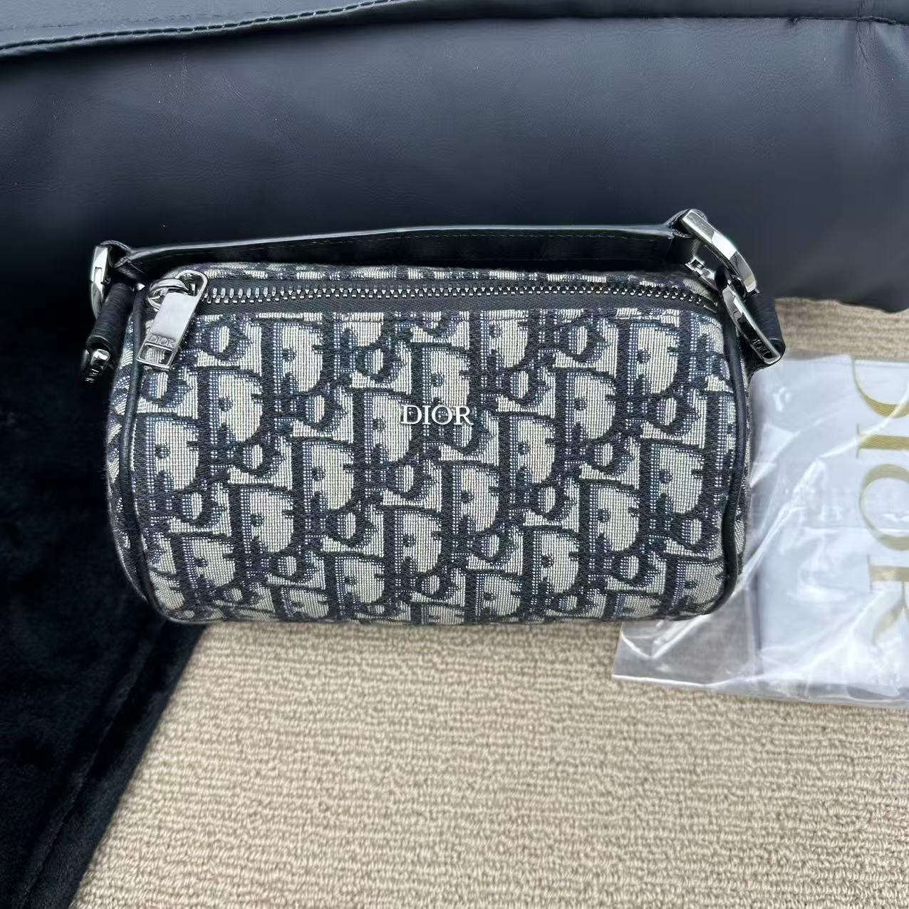 95新 DIOR/迪奥 【文子姐专属】F614/老花小号ROLLER单肩包/FB
