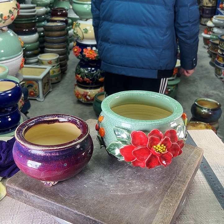 泳坤堂石湾花盆陶瓷