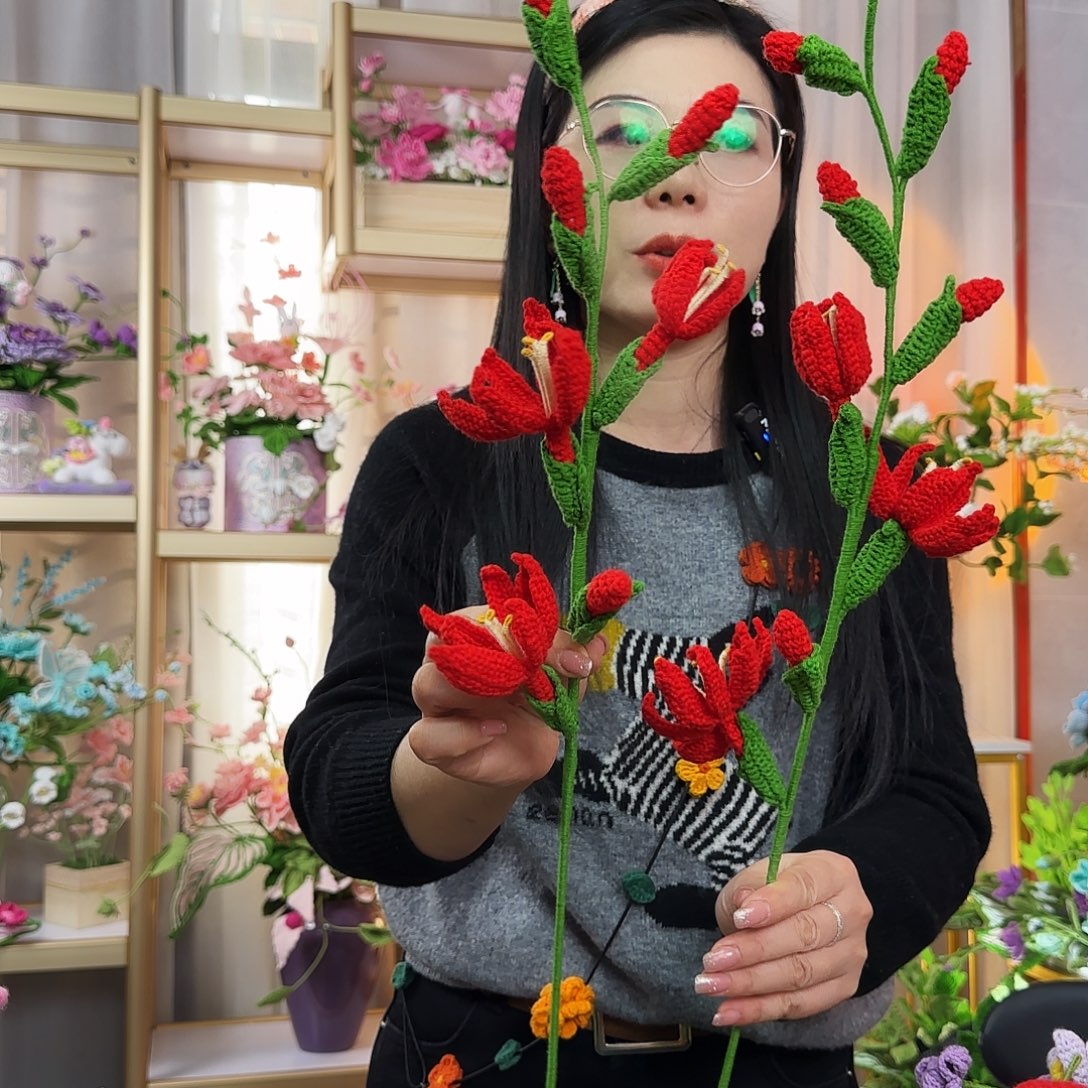 纯手工钩织钩织花束