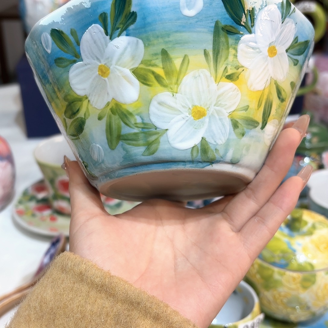 景德镇手绘高温釉下彩陶瓷茶具