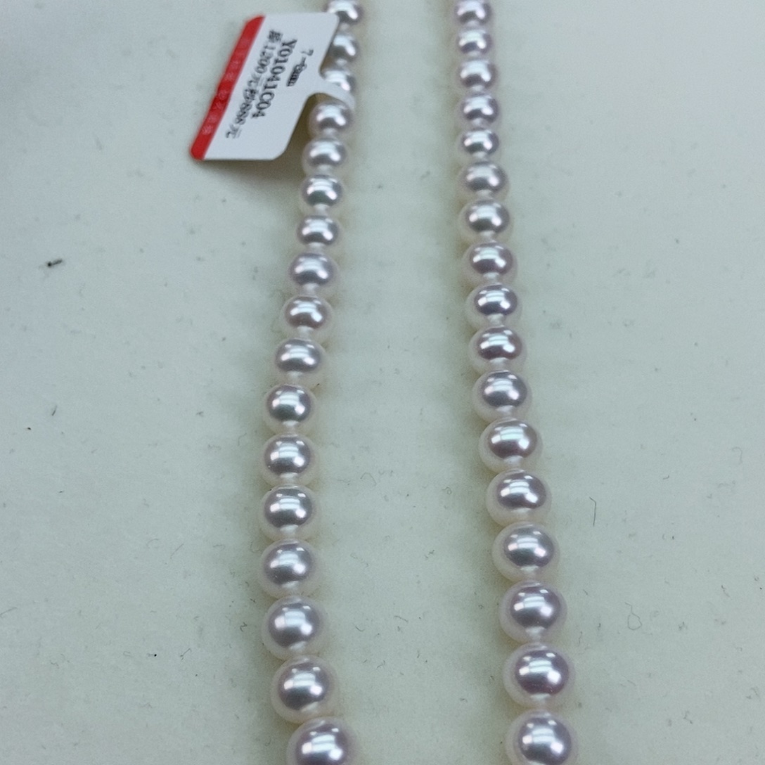 淡水珍珠7-8近正圆冷白炫彩银S925镶嵌