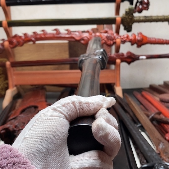 紫光檀木木80长残剑