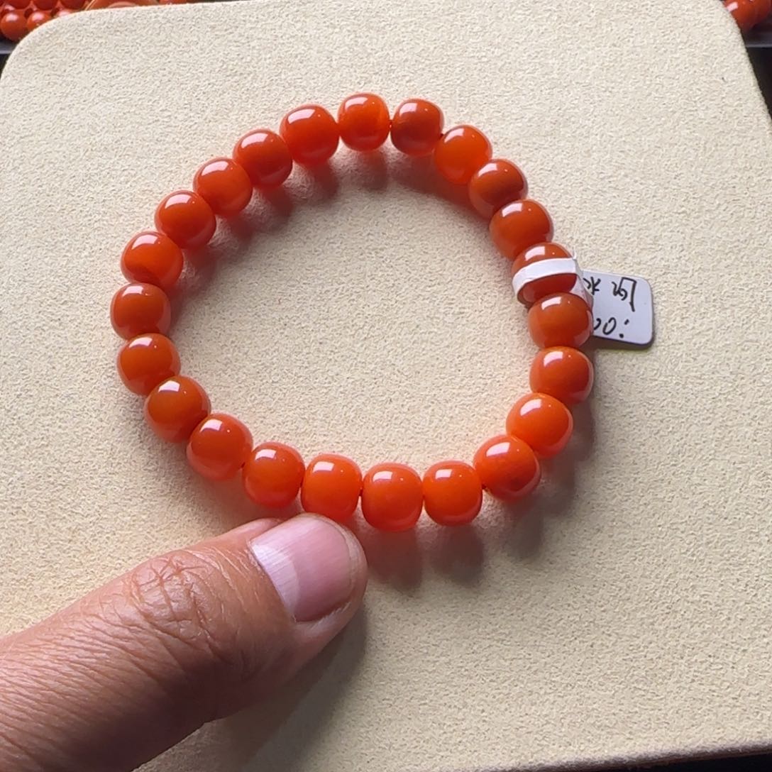 南红玛瑙手链未镶嵌冷水河10mm