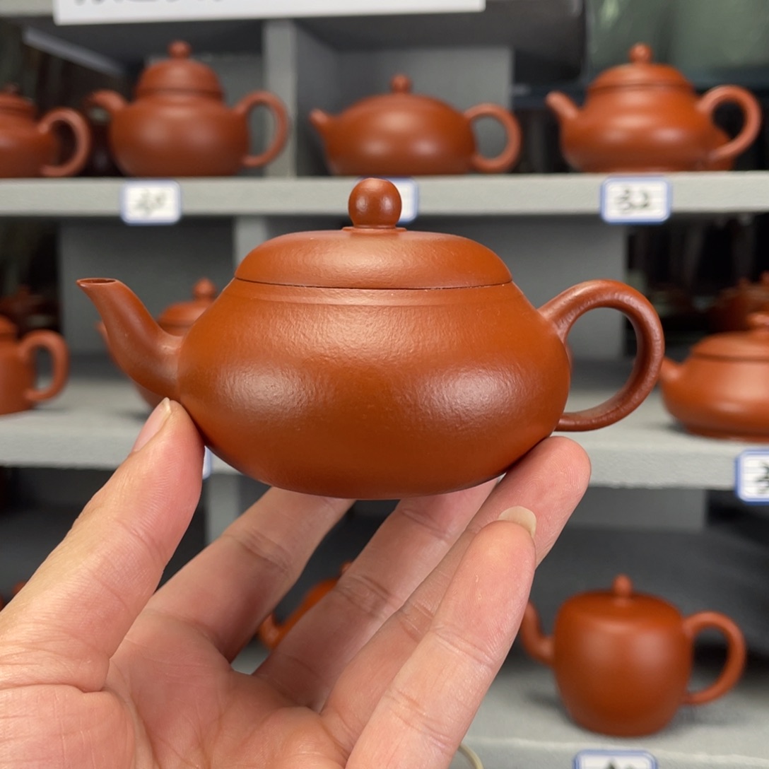 茶壶紫砂赵庄朱泥全手工140毫升