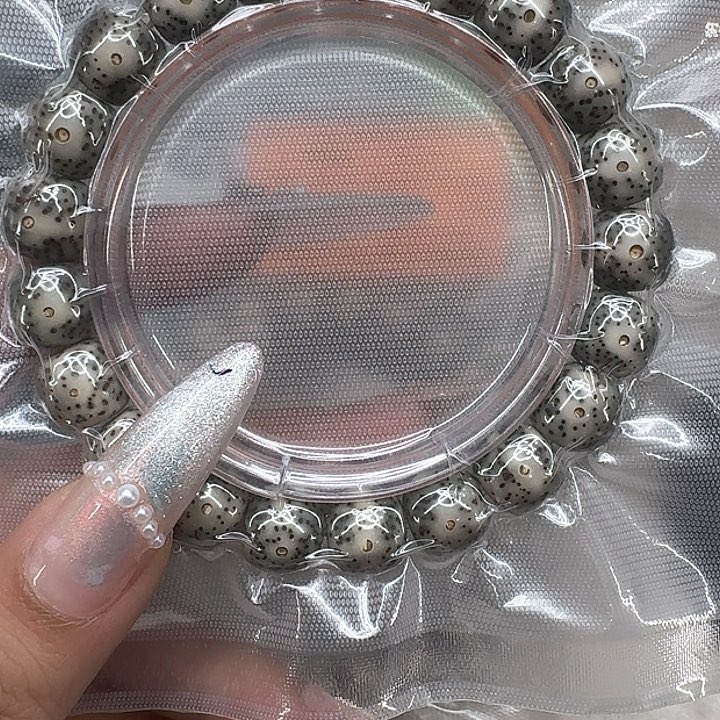 星月菩提手串346尽头黑灰星月菩提11桶单圈