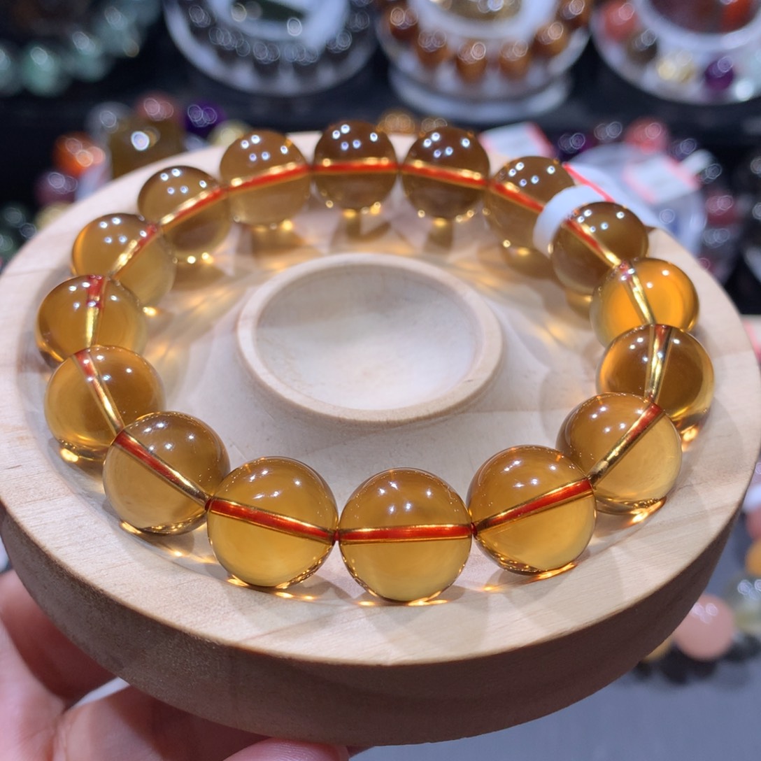 手链水晶未镶嵌黄水晶13mm