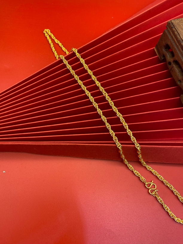 坠链均足银 足银项链 磨砂时尚绞丝链精致精美百搭小众款