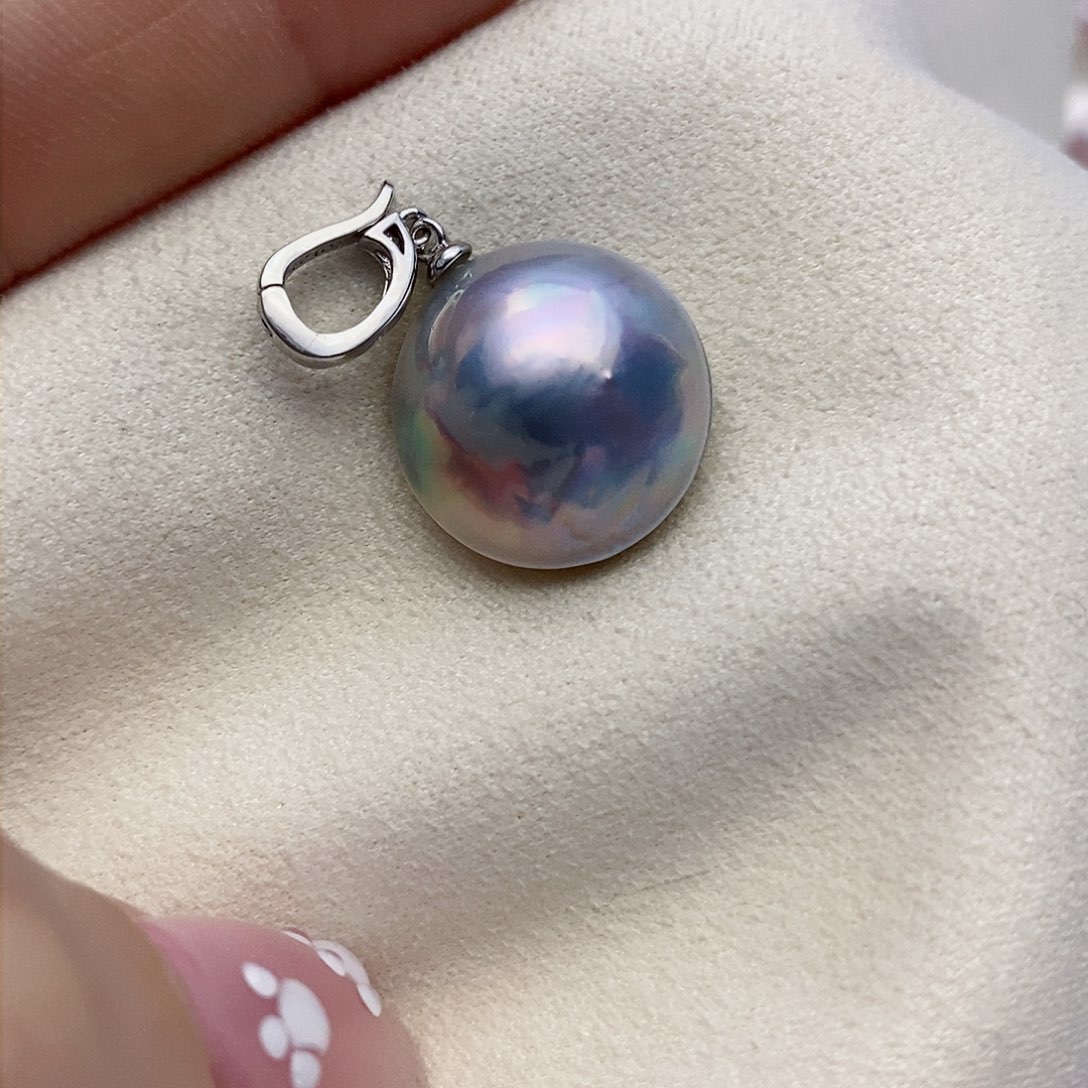 【闪购商品】拼合珍珠（马贝珠）颈饰银S925镶嵌