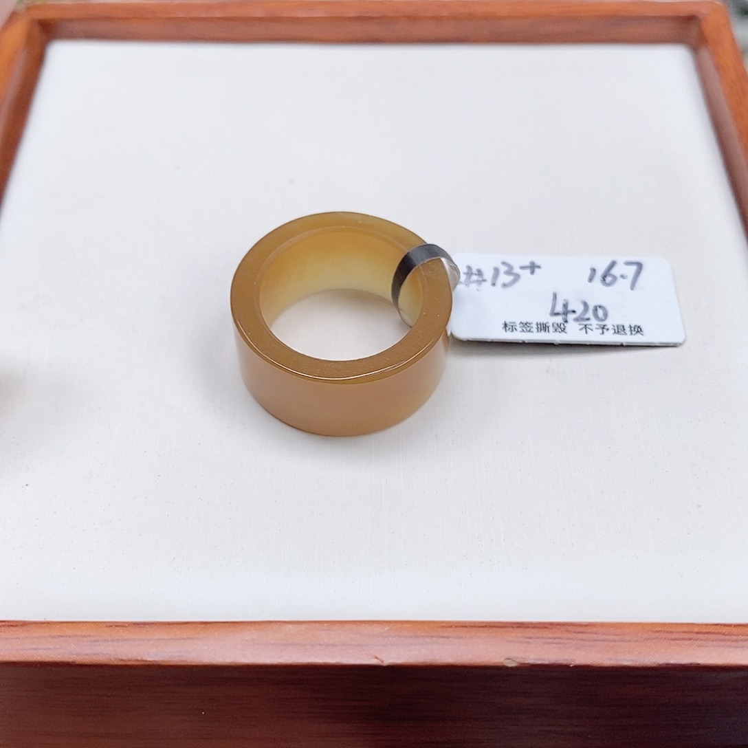 和田玉戒指未镶嵌張*己专拍12-16.7