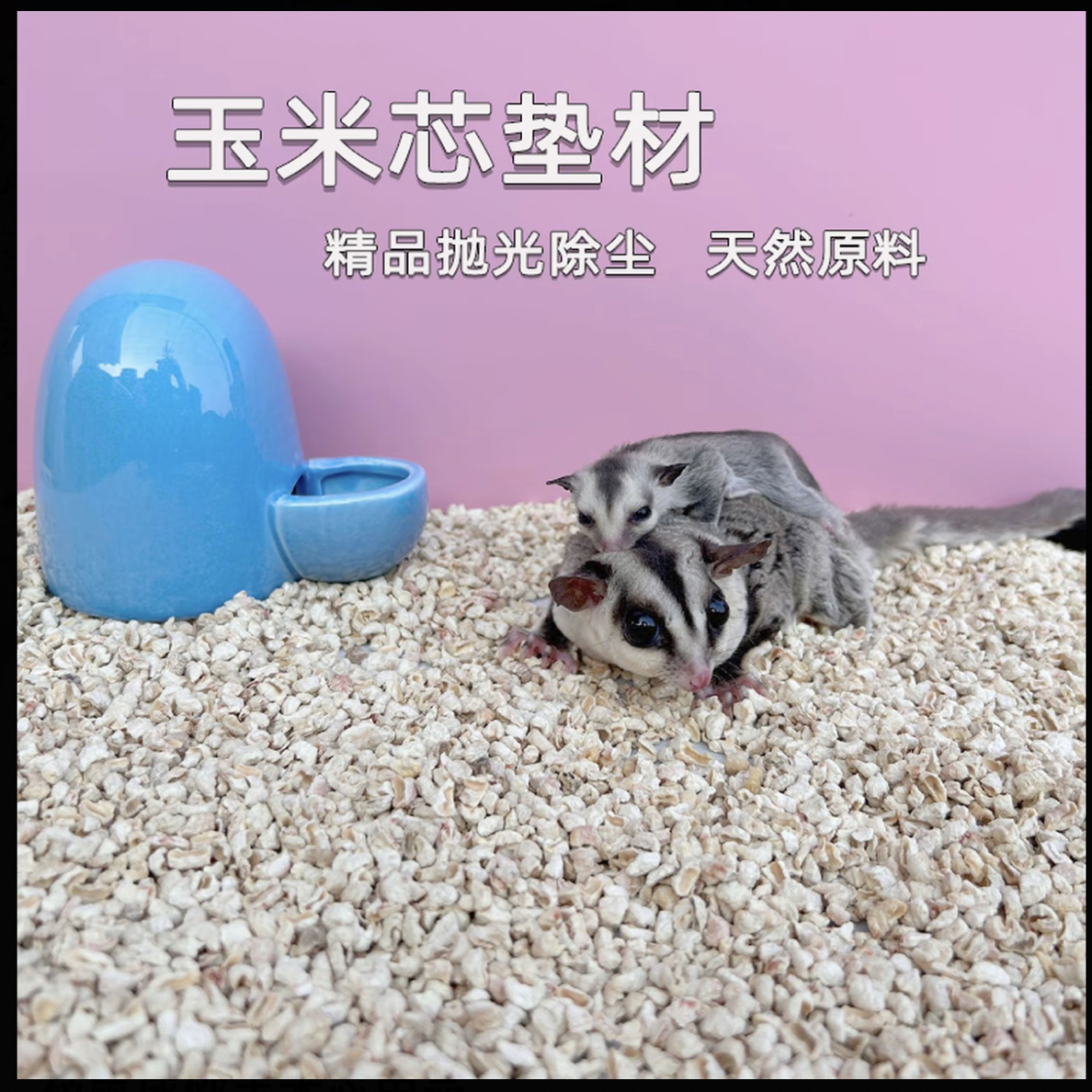 蜜袋鼯垫材料仓鼠玉米芯垫料金丝熊除臭纸粒花枝鼠尿砂玉米芯用品