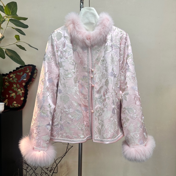 不可拆卸狐狸毛正肩棉服
