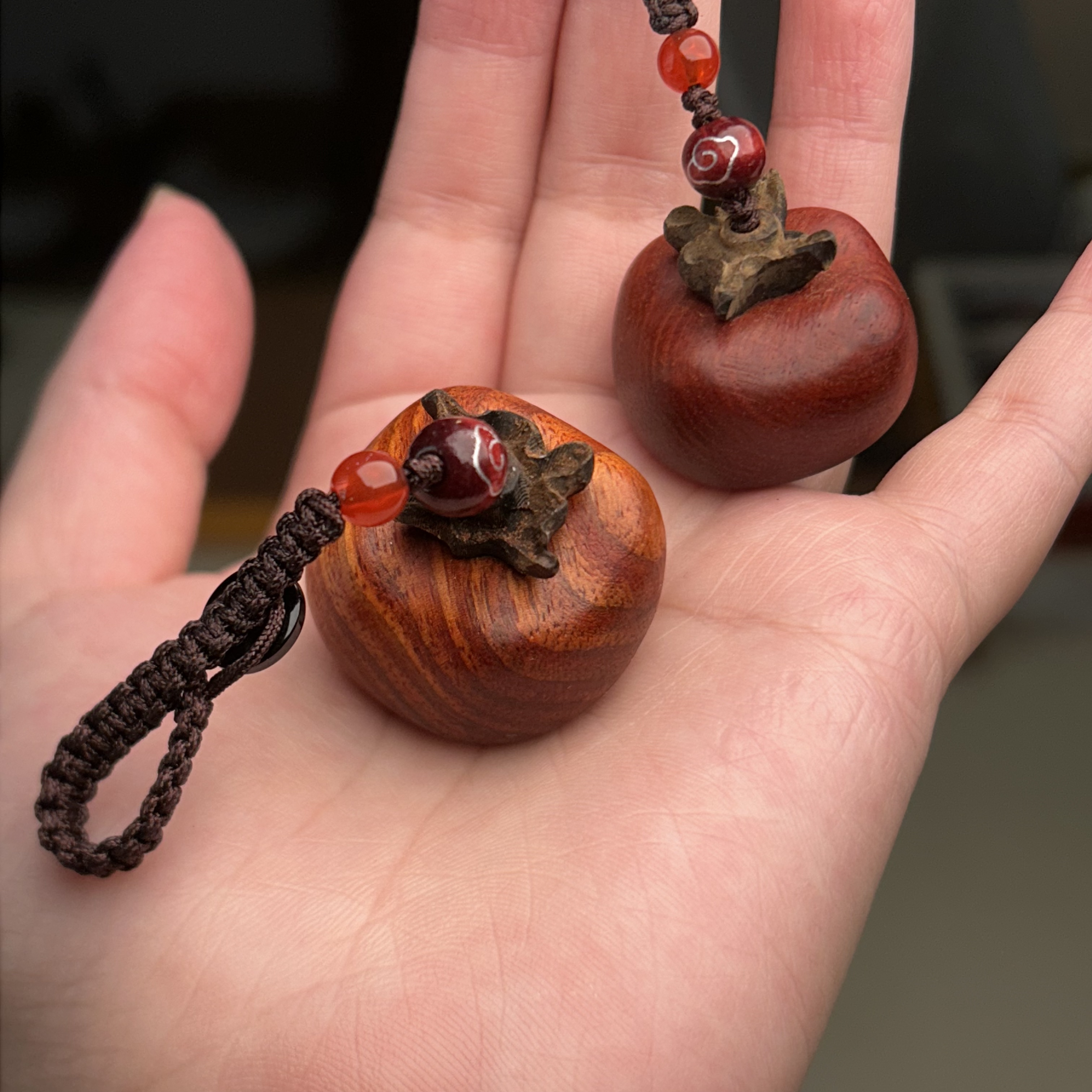 「柿柿如意」紫檀事事如意柿子